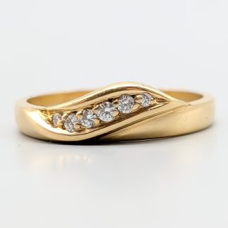 Diamantring i Guld 18K 3.23g 17.5mm