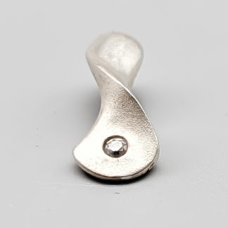 Hänge i Silver med Vit Sten S925 0.93g 14mm