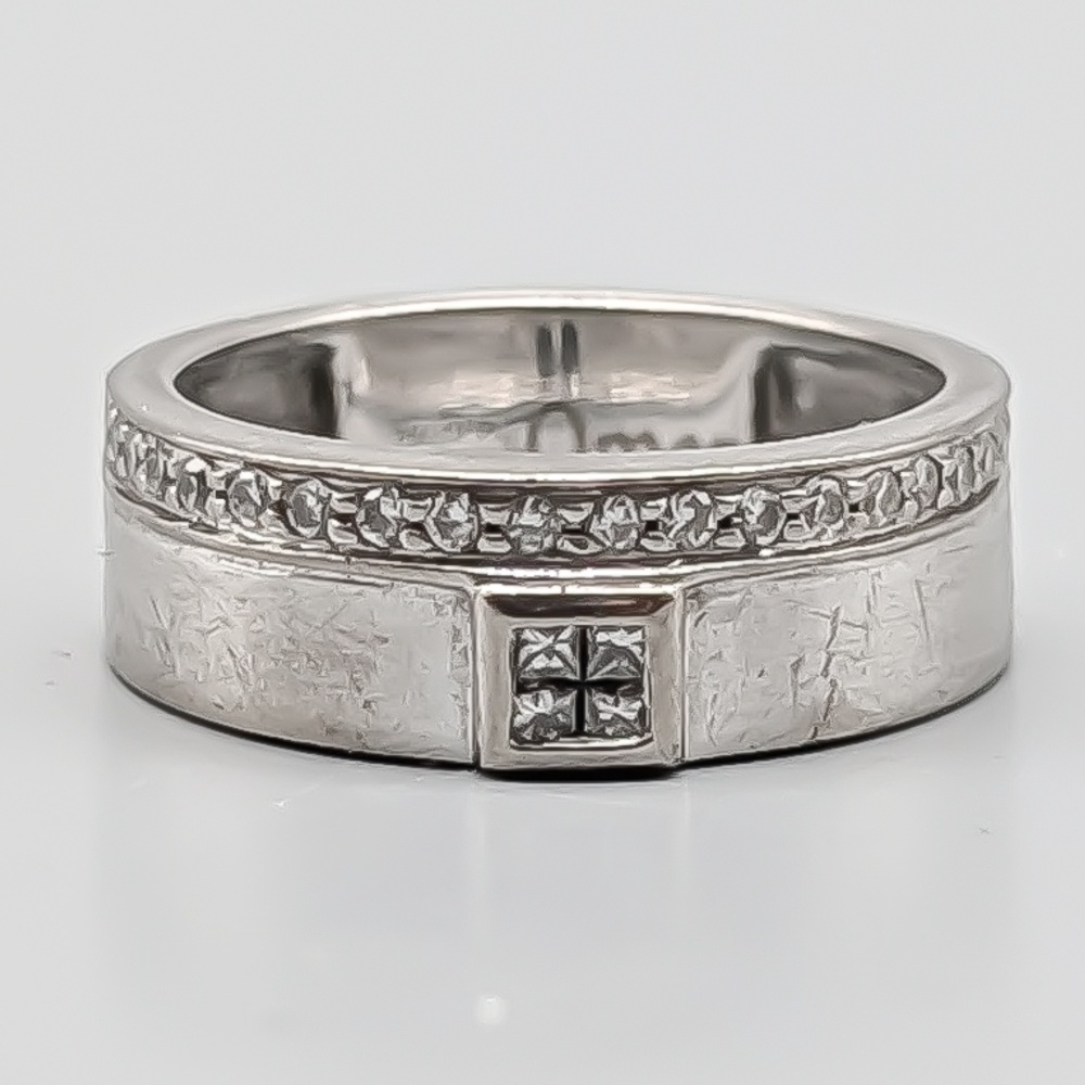 Diamantring i Vitguld 18K 6.46g 16.5mm