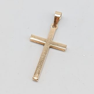 Hänge i Guld Kors 14K 0.78g 25mm