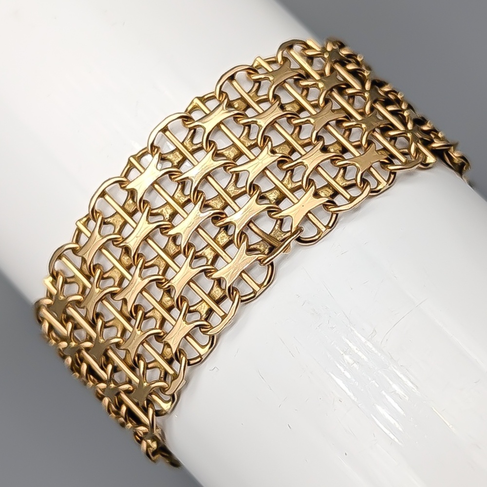 19.5cm X-Länk med Stav i Guld 18K 26.83g