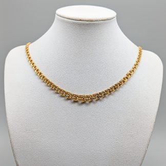 42.5cm Doserad Bismarcklänk i Guld 18K 20.13g