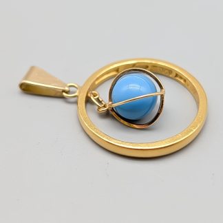 Hänge i Guld med Sten 23K 5.37g 25mm