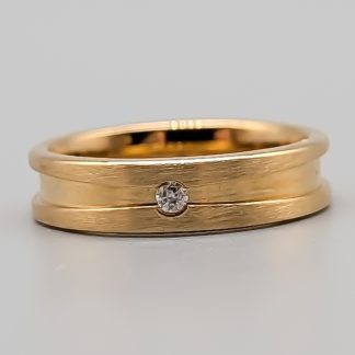 Diamantring i Guld 18K 3.43g 14.5mm