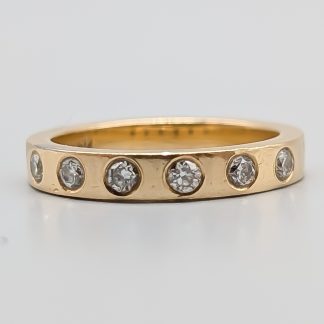 Diamantring i Guld 18K 6.02g 17.75mm