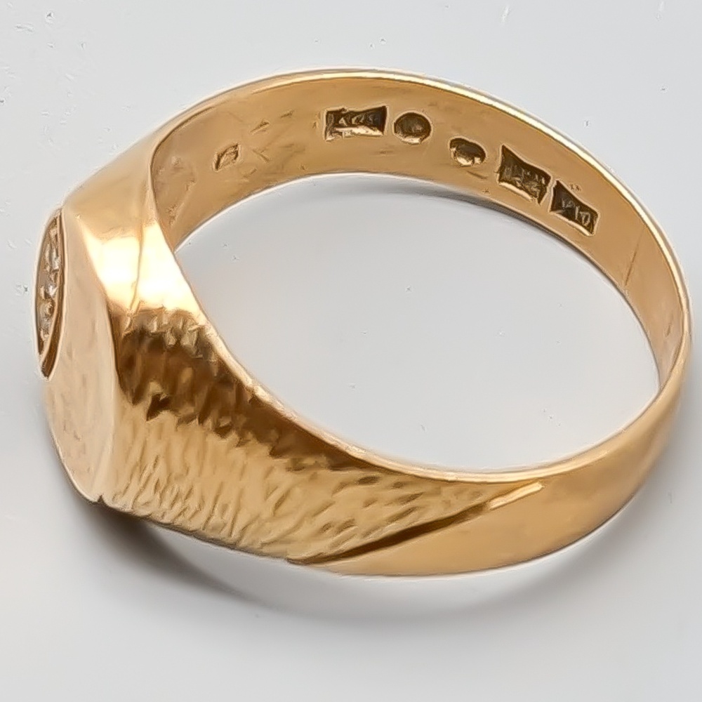 Klackring i Guld med Diamanter 18K 6.96g 19.25mm - Bild 2