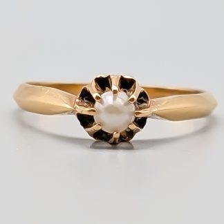Ring i Guld med Pärla 18K 1.73g 16.25mm