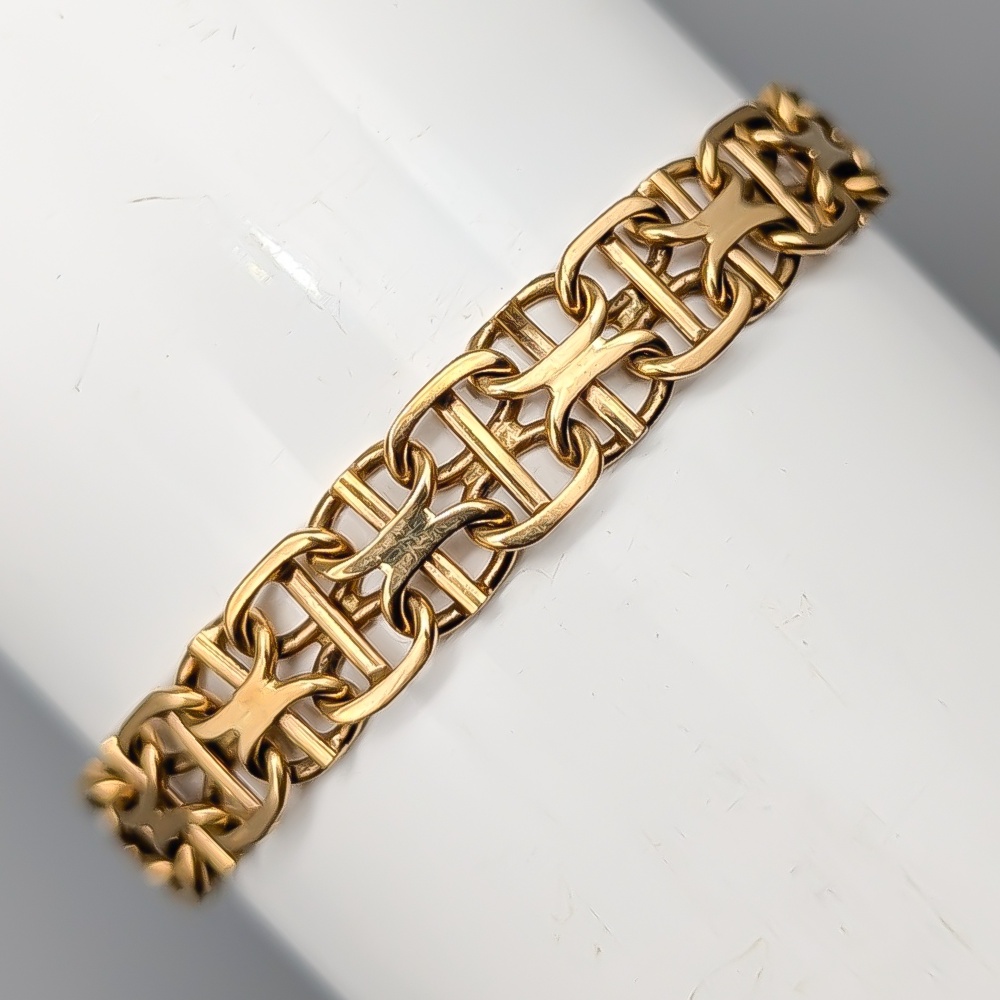 19.5cm X-Länk med Stav i Guld 18K 13.88g