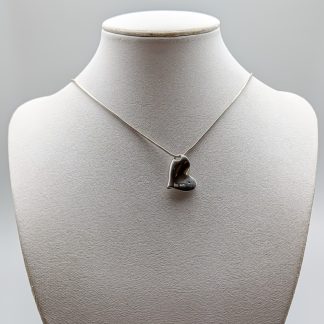 45.5cm Ormlänk i Silver med Hänge Hjärta med Diamant S925 8.98g