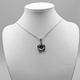 48.5cm Ankarlänk i Silver med Hänge Blomma S830 3.39g