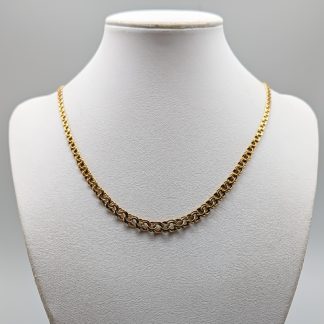 44.5cm Doserad Bismarcklänk i Guld 18K 11.97g