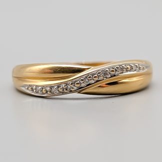 Diamantring i Guld 18K 2.61g 20.75mm