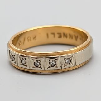 Diamantring i Flerfärgat Guld 18K 3.39g 15.5mm