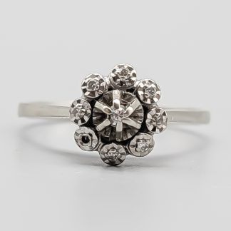 Diamantring i Vitguld 18K 2.18g 17.25mm