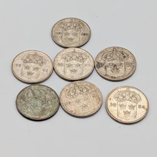 7 st 10 öre Sverige 1947 S400 10.05g 15mm