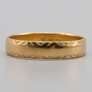 Flemming Uziel Mönstrad ring i Guld 18K 2.69g 18mm