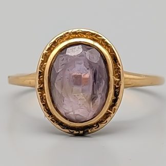 Ring i Guld med Ametist 18K 2.94g 18.25mm