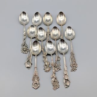11 st Kaffeskedar i Silver S830 99.98g 100mm