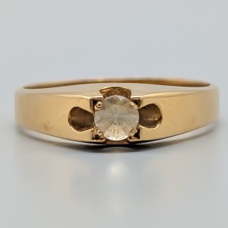 Ring i Guld med Vit Sten 18K 4.13g 17.75mm