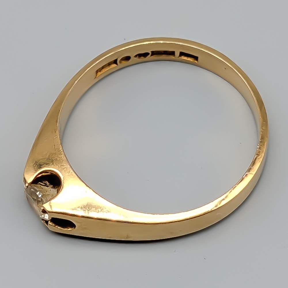 Ring i Guld med Vit Sten 18K 4.13g 17.75mm - Bild 3