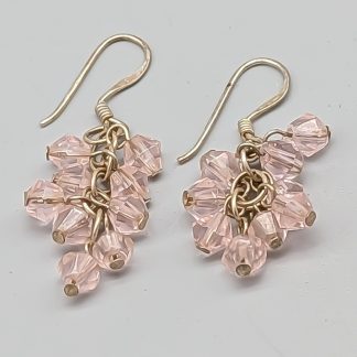 Örhängen i Silver med Rosa Stenar S925 2.45g 38mm