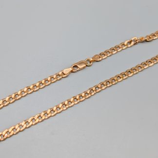 55cm Pressad Pansarlänk i Guld 14K 8.08g