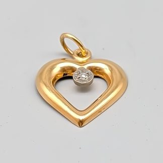 Diamanthänge i Guld Hjärta 18K 0.88g 17mm