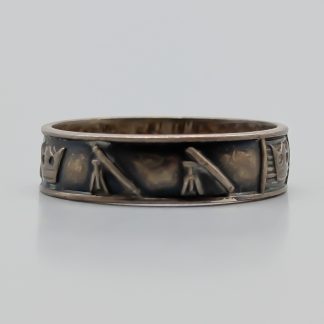Mönstrad ring i Silver S830 4.32g 20.25mm