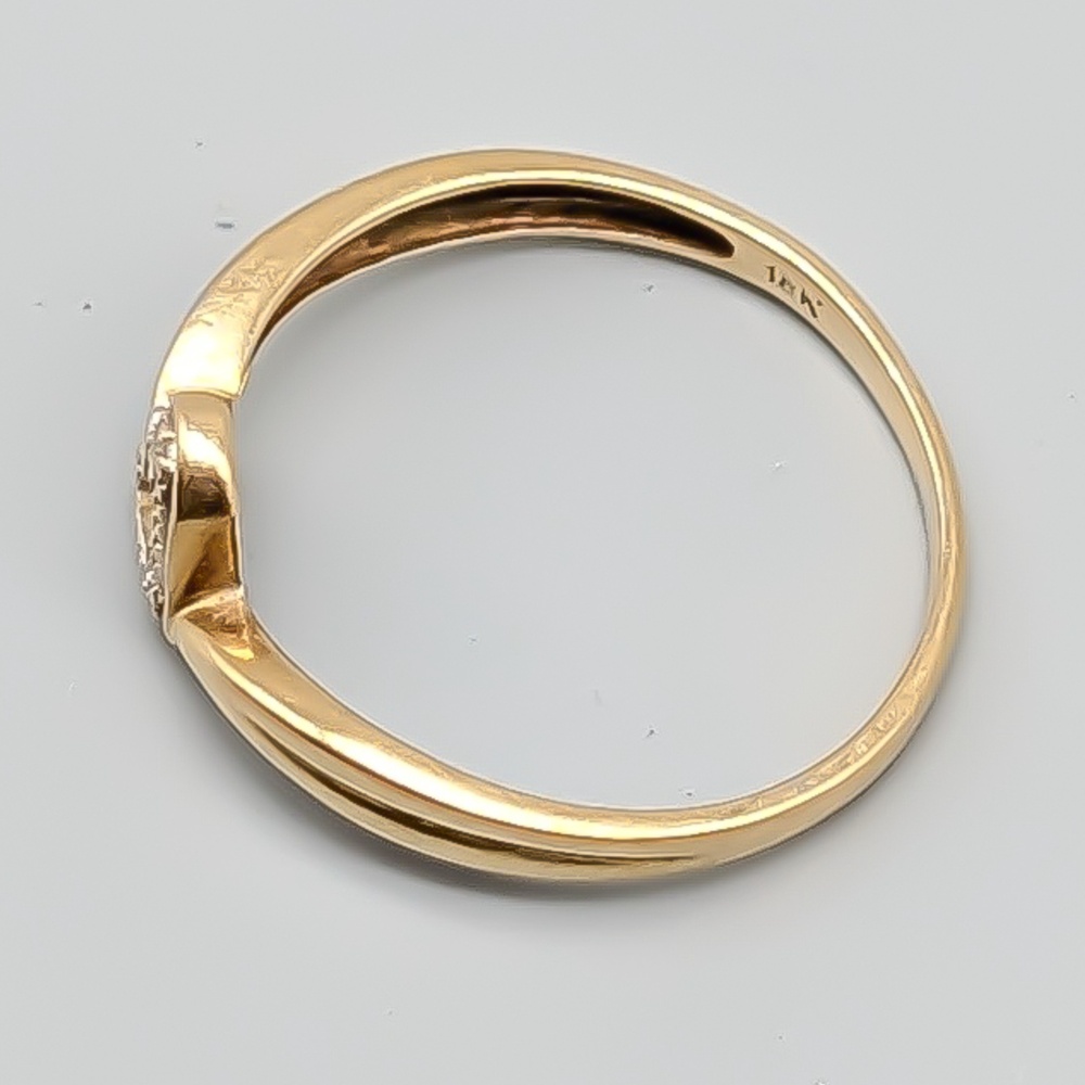 Diamantring i Guld Hjärta 18K 2.8g 19.75mm - Bild 2