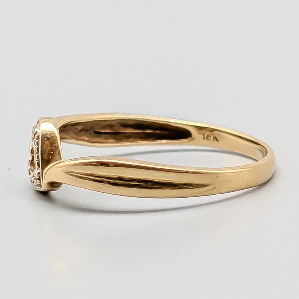 Diamantring i Guld Hjärta 18K 2.8g 19.75mm - Bild 3