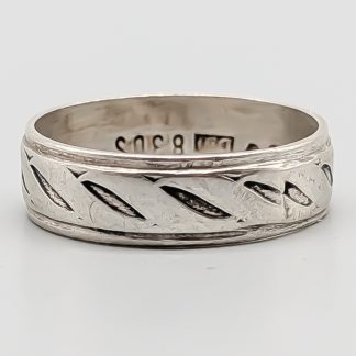 Mönstrad ring i Silver S830 3.28g 18.5mm