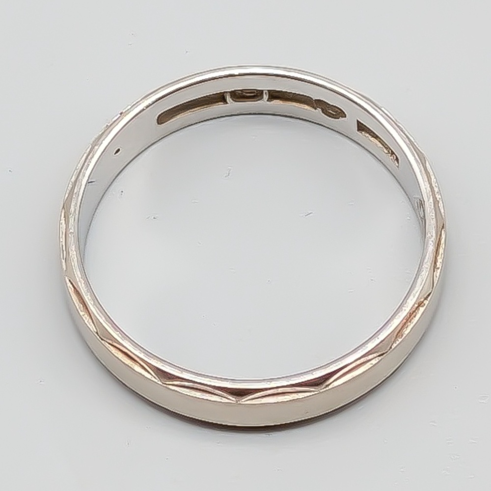 Mönstrad ring i Vitguld 18K 3.16g 16.75mm - Bild 2