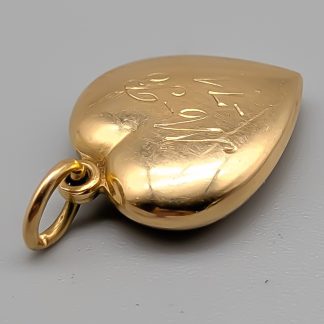 Hänge i Guld Hjärta 18K 2.18g 16mm