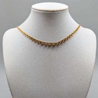 45.5cm Doserad Bismarcklänk i Guld 18K 8.99g