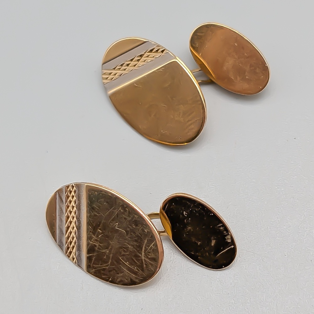 Manschettknappar i Guld 9K 3.57g 18mm