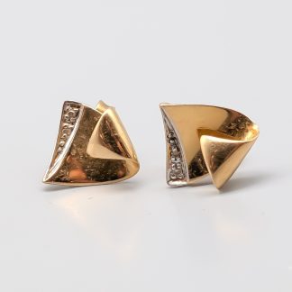 Diamantörhängen i Flerfärgat Guld 18K 2.36g 11mm