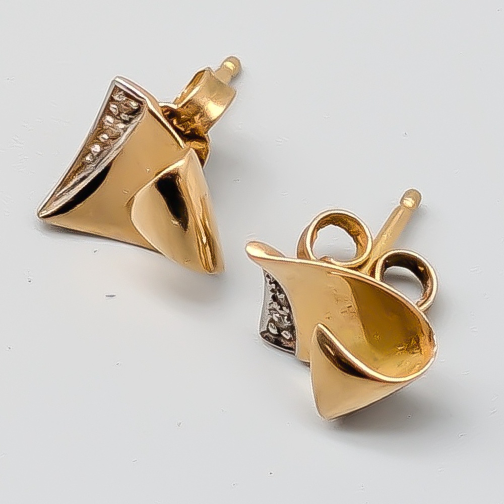 Diamantörhängen i Flerfärgat Guld 18K 2.36g 11mm - Bild 2