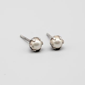 Örhängen i Silver med Fauxpärlor S925 0.98g 7mm
