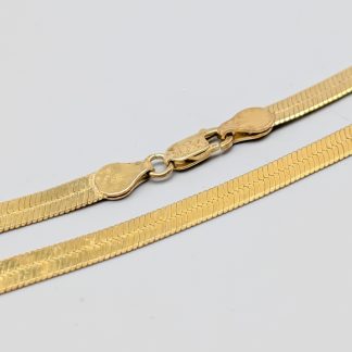 49.5cm Pressad Pansarlänk i Förgyllt Silver S925 13.53g