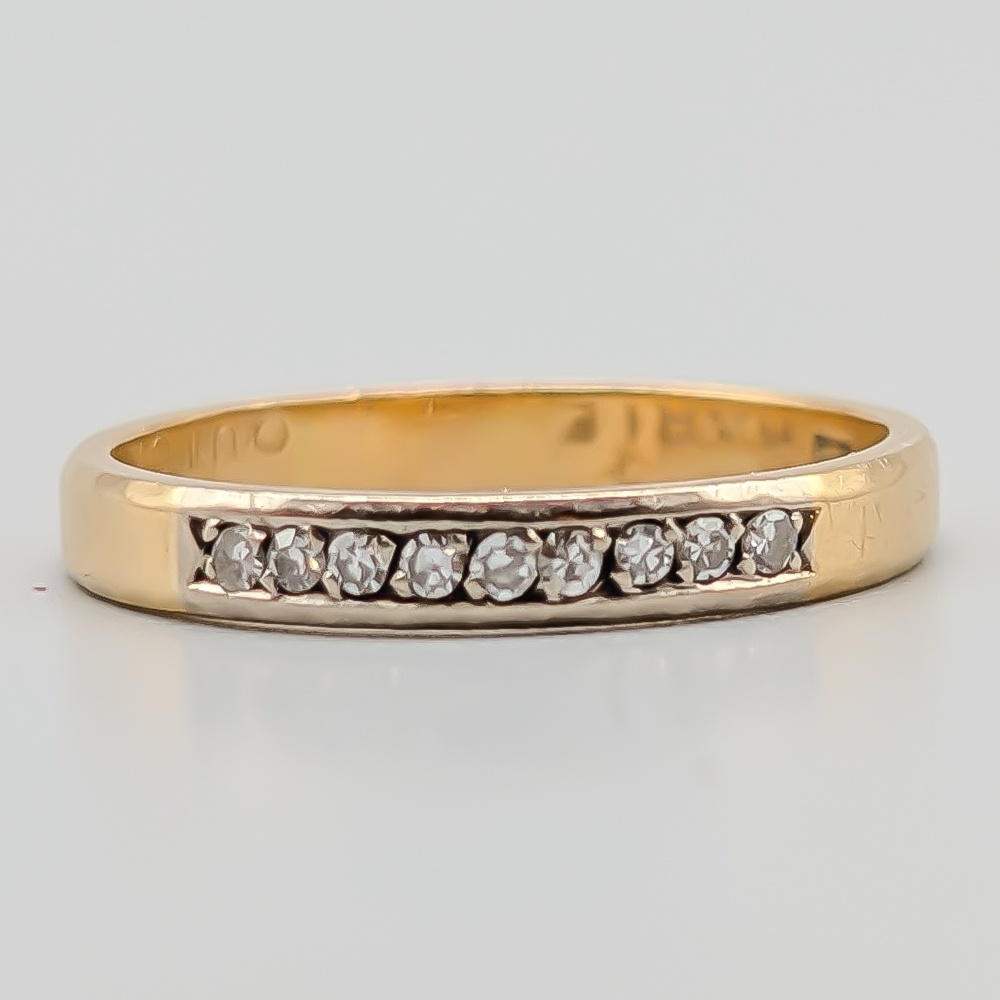 Diamantring i Flerfärgat Guld 18K 2.88g 18.25mm