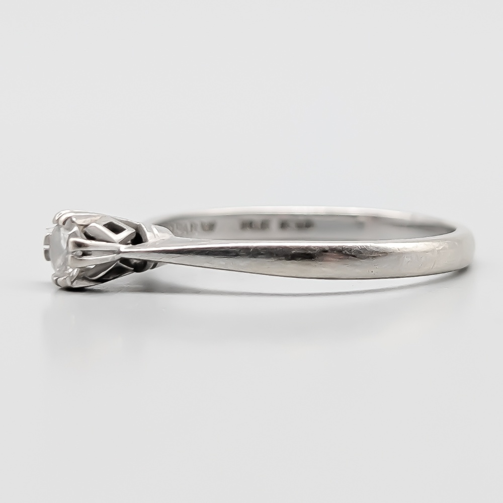 Solitärring i Vitguld med Diamant 18K 2.91g 19.25mm - Bild 3