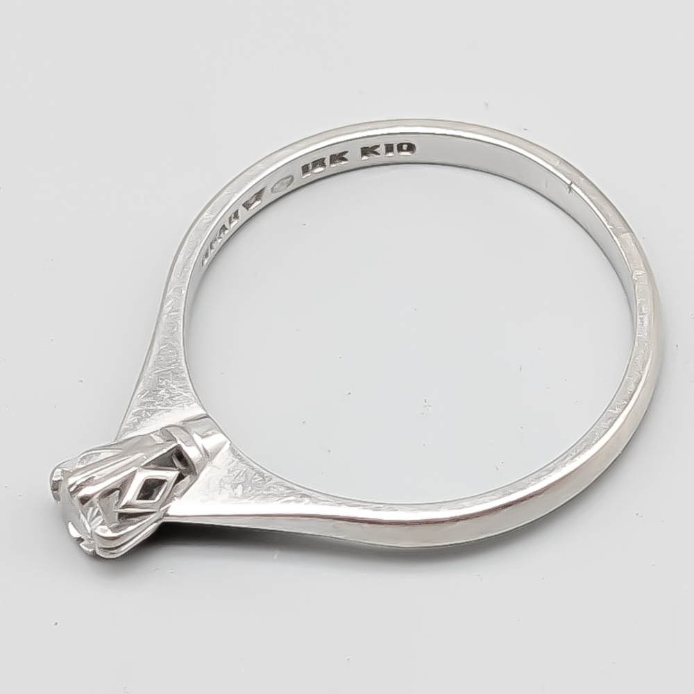 Solitärring i Vitguld med Diamant 18K 2.91g 19.25mm - Bild 2