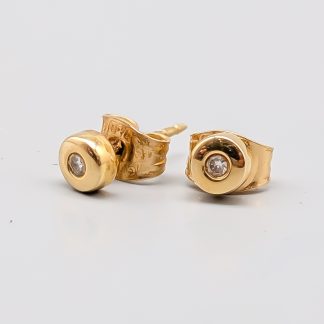 Diamantörhängen i Guld 18K 1.6g 5mm