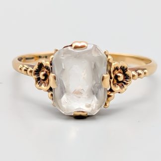 Ring i Guld med Vit Sten 18K 1.49g 16mm