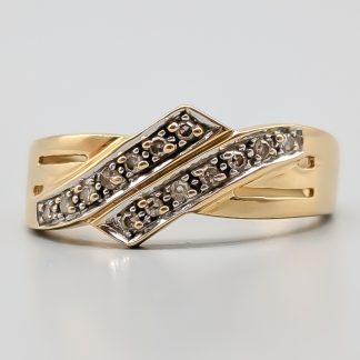 Diamantring i Flerfärgat Guld 18K 4.7g 18.75mm
