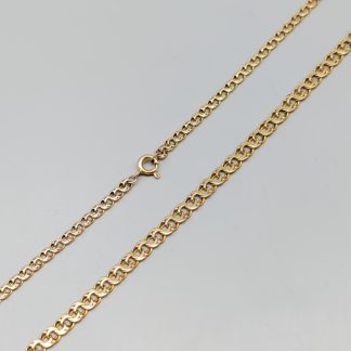 44.5cm Doserad Bismarcklänk i Guld 18K 9.05g