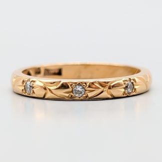 Diamantring i Guld 18K 3.3g 17mm