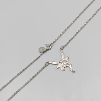 37.5cm Ärtlänk i Silver med Integrerat Hänge Älva S925 3.48g