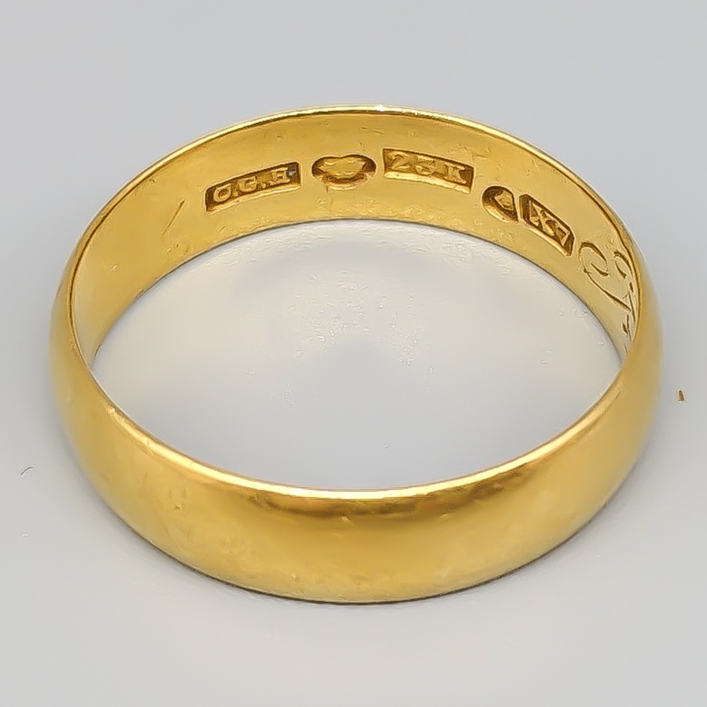 Slät Ring i guld 23K 6.53g 19.75mm