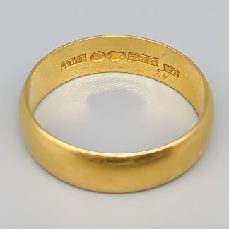 Slät Ring i guld 23K 6.67g 20.25mm